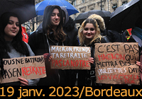 Contre la réforme des retraites le 19 janvier 2023 à Bordeaux